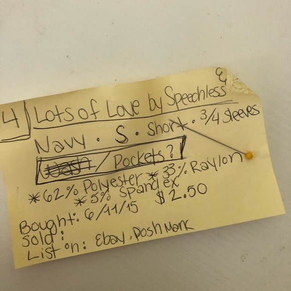 3/4 Sleeve, Short Navy Dress - Picture 2 of 2